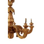A LATE 17TH CENTURY STYLE CARVED GILTWOOD CHANDELIER