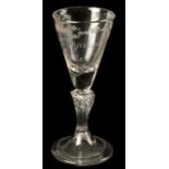 AN 18TH CENTURY DUTCH WINE GLASS