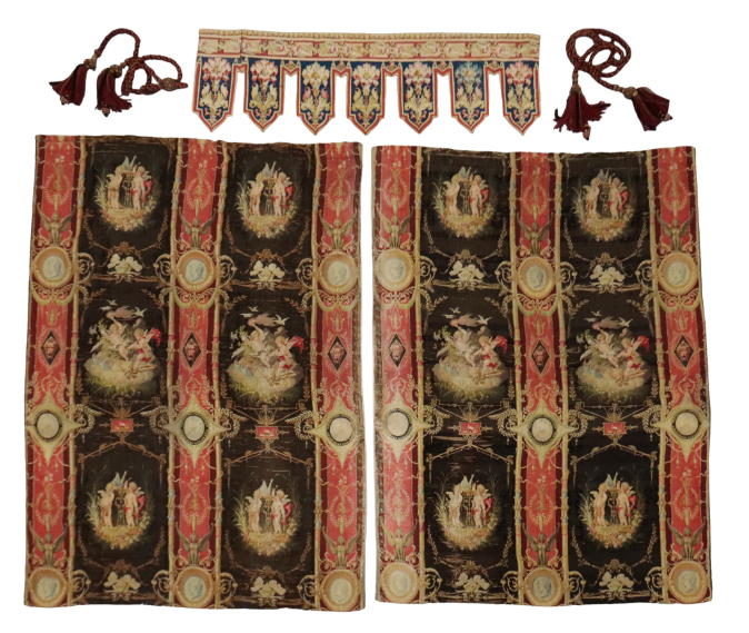 A CONTINENTAL TAPESTRY PORTIERE