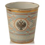 A RUSSIAN ENAMELLED BEAKER 'THE CUP OF SORROWS'