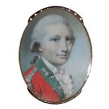 A GEORGE III PORTRAIT MINIATURE IN THE MANNER OF JOHN SMART (1742-1811)