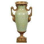 A CHINESE CELADON BALUSTER VASE