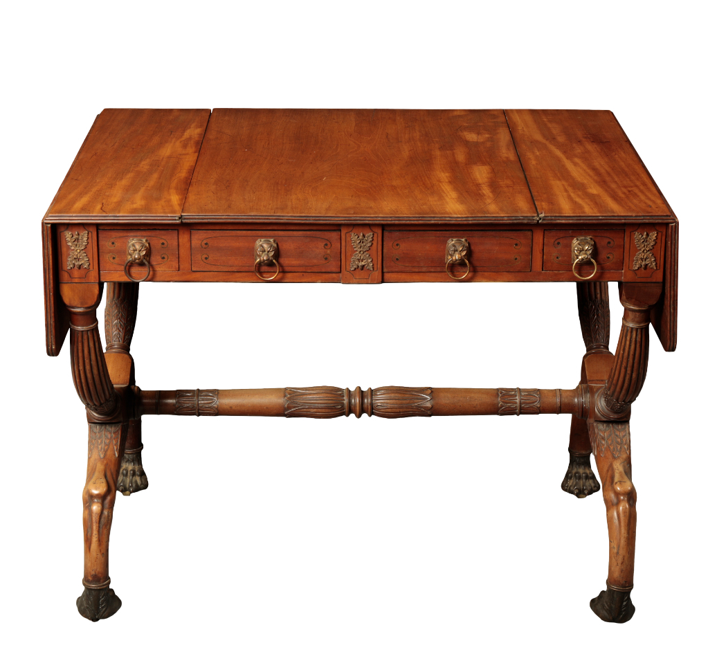 A REGENCY MAHOGANY SOFA TABLE - Image 2 of 6