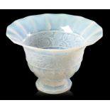 A FRENCH ART DECO OPALESCENT FOOTED BOWL
