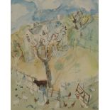 *ANTHEA CRAIGMYLE (1933-2016) Farm study with animals beneath a tree