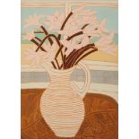 *BRYAN PEARCE (1929-2006) 'Lilies and White Jug' or 'Last Voyage of the Queen Elizabeth'