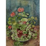 *ANTHEA CRAIGMYLE (1933-2016) A still life study of geraniums in a pot