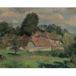 *CECIL WALLER (1908-1992) 'Cottages, Compton Abbas, Dorset'