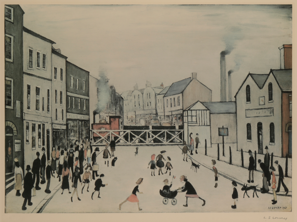 *LAURENCE STEPHEN LOWRY (1887-1976) 'Level Crossing, Burton-on-Trent'