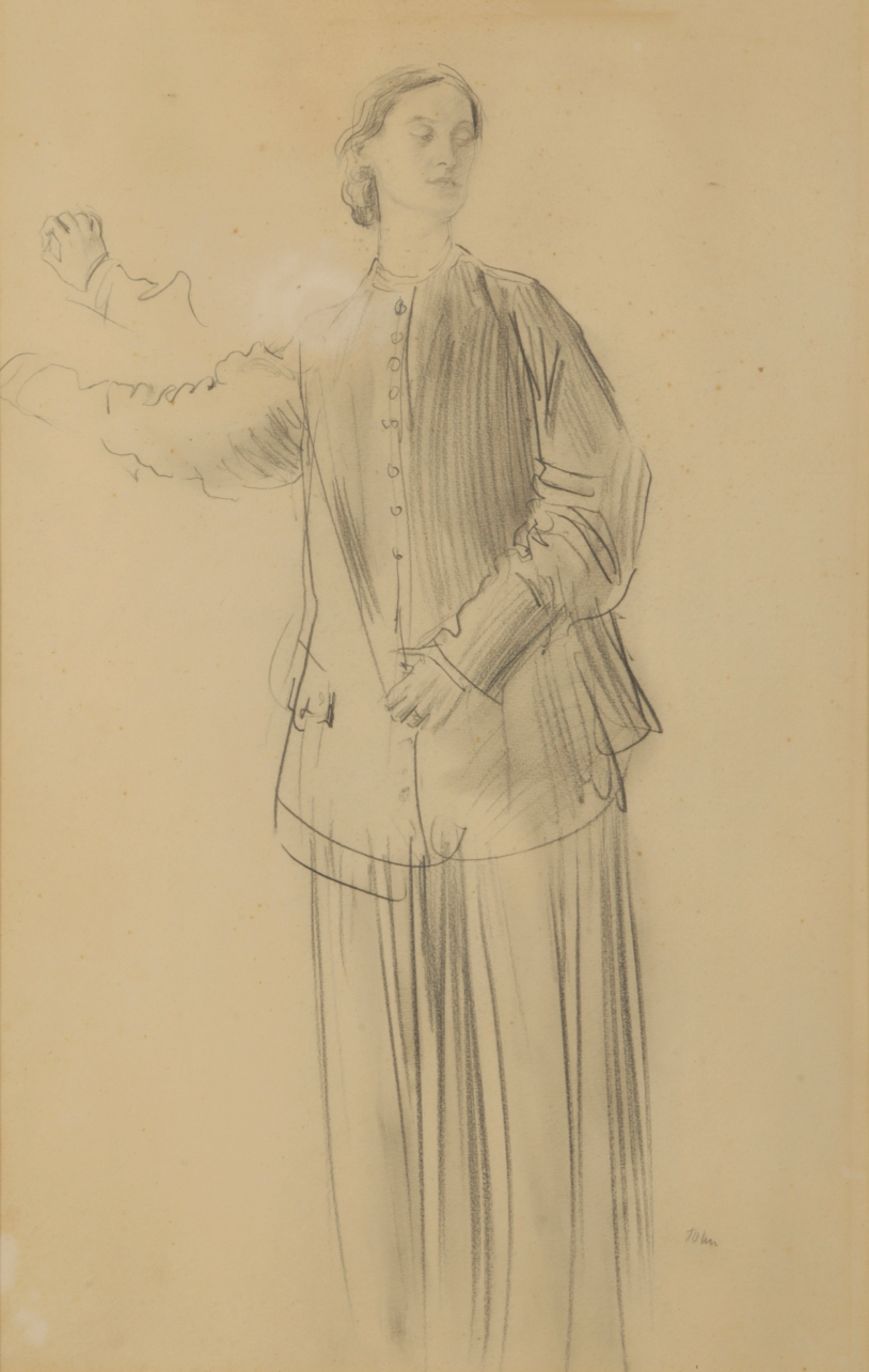 *AUGUSTUS JOHN (1878-1961) 'Woman wearing a smock' - Image 2 of 5