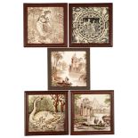 SHERWIN & COTTON: A PAIR OF FRAMED 'GRAND TOUR' TILES