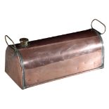 A COPPER CARRIAGE FOOT WARMER