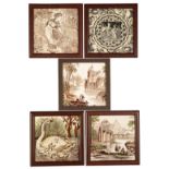 SHERWIN & COTTON: A PAIR OF FRAMED 'GRAND TOUR' TILES