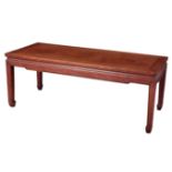 A CHINESE HARDWOOD LOW TABLE