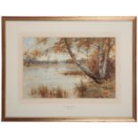 JAMES EDWARD GRACE (1851-1908) A country lake view