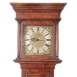 A BURR WALNUT LONGCASE CLOCK BY JOHN TRIBE OF PETWORTH