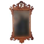 TWO SIMILAR GEORGE II STYLE MAHOGANY AND PARCEL GILT MIRRORS