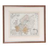 A HAND-COLOURED ENGRAVED MAP "EUROPE"