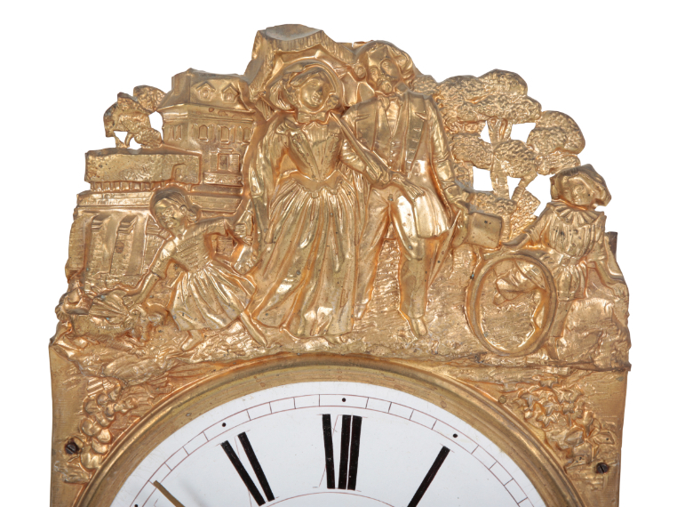 A FRENCH COMTOISE WALL CLOCK - Image 2 of 3