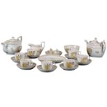 A COLLECTION OF NEW HALL PORCELAIN TEA WARES