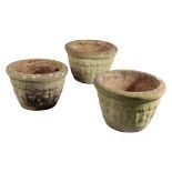 A GROUP OF THREE RECONSTITUTED STONE PLANTERS BY WILLOW LODGE CRAFTS