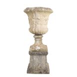 A RECONSTITUTED STONE URN