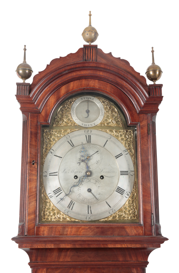 A GEORGE III MAHOGANY LONGCASE CLOCK BY JOHN MYERS, LONDON - Image 2 of 3