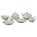 A SWANSEA PORCELAIN PART TEA SERVICE