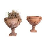 A PAIR OF TERRACOTTA PLANTERS