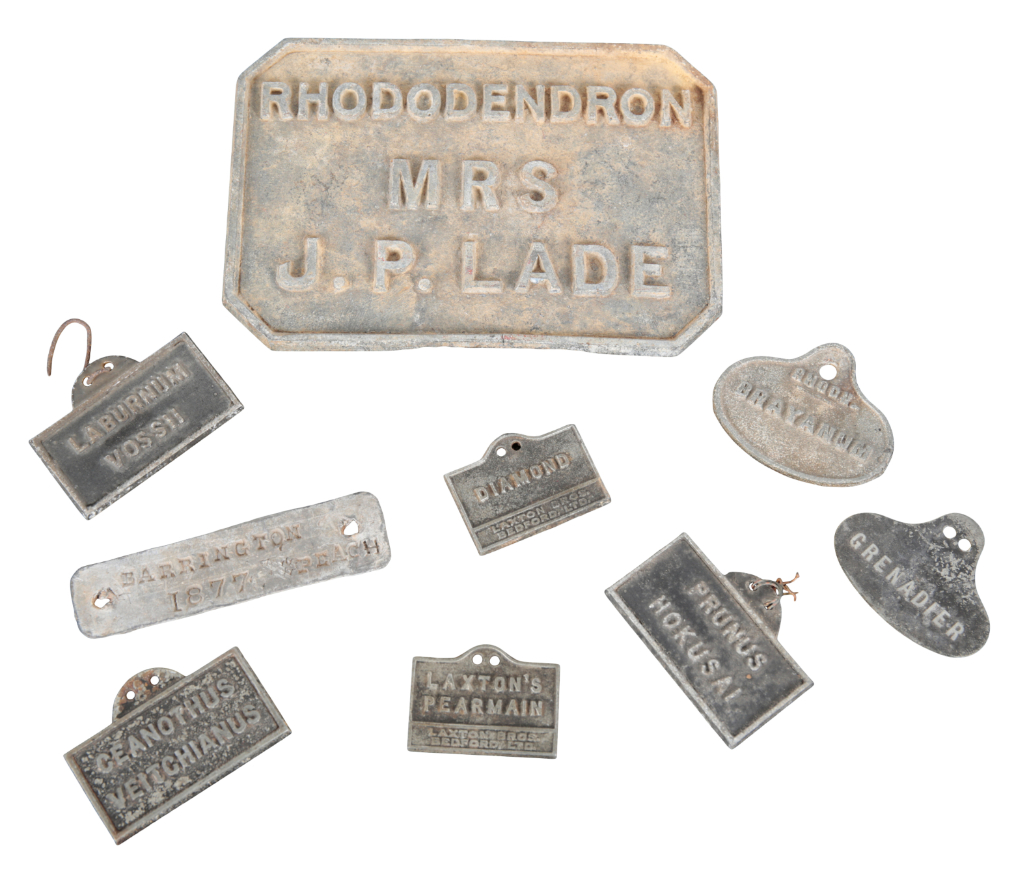 A GROUP OF FIFTEEN METAL PLANT LABELS - Image 2 of 2