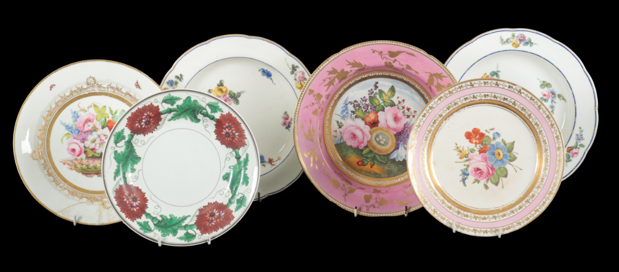 TWO SEVRES PORCELAIN PLATES