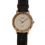 GUCCI: A LADY'S GOLD-PLATED WRISTWATCH