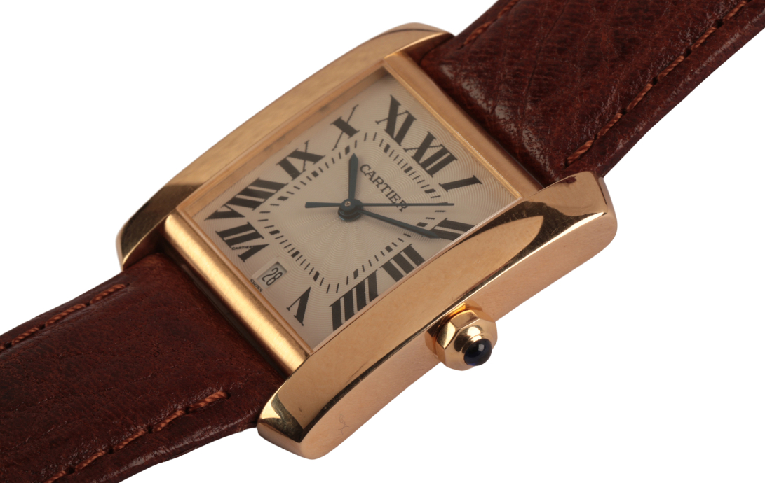 CARTIER TANK FRANÃ‡AISE: A GENTLEMAN'S 18CT GOLD WRISTWATCH - Image 4 of 8