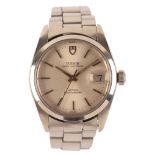 TUDOR PRINCE OYSTER DATE: A GENTLEMAN'S STAINLESS STEEL BRACELET WATCH