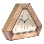 ALFRED DUNHILL: A SILVER AND MARBLE DESK CLOCK