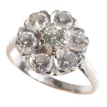 A DIAMOND CLUSTER RING