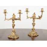 A PAIR OF ORMOLU CANDLEBRA OF 18TH CENTURY 'BACCHIC' DESIGN