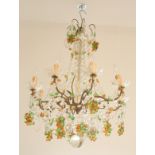 A FRENCH CUT GLASS CHANDELIER