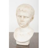 AFTER THE ANTIQUE, A WHITE CARRERA MARBLE BUST OF AUGUSTUS CAESAR