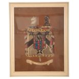 A LATE VICTORIAN WOOLWORK ARMORIAL