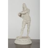 A 19TH CENTURY PARIANWARE FIGURE 'RICHARD COEUR DE LION'