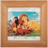LION KING: A GROUP PHOTO STILL SIGNED BY JEREMY IRONS (VOICE OF SCAR)
