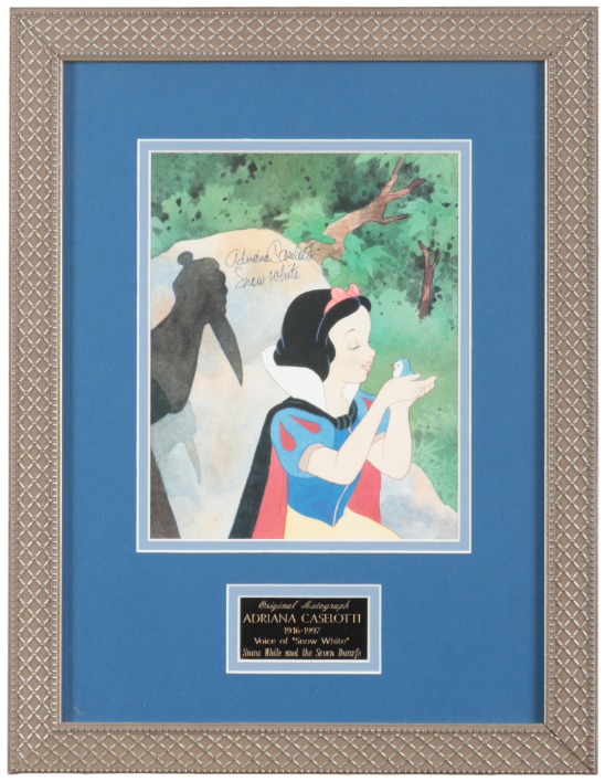 SNOW WHITE: A COLOUR PRINT SIGNED BY ADRIANA CASELOTTI (1916-1997), THE VOICE OF SNOW WHITE