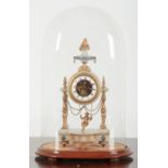 A FRENCH ONYX AND GILT METAL MOUNTED 'SWINGING MAIDEN' MANTEL CLOCK, STAMPED FARCOT A PARIS