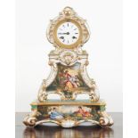 A PARIS PORCELAIN MANTEL CLOCK