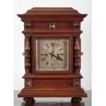 A WALNUT AND MARQUETRY BRACKET CLOCK BY WINTERHALDER & HOFMEIER