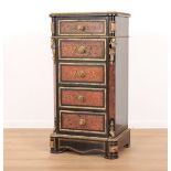 A FRENCH BOULLE WORK AND GILT METAL MOUNTED CABINET