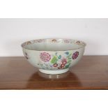 A CHINESE PORCELAIN FAMILLE ROSE PUNCH BOWL
