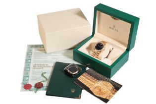 ROLEX DAY-DATE OYSTER PERPETUAL: A GENTLEMAN'S 18CT GOLD BRACELET WATCH