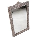 A VICTORIAN SILVER DRESSING TABLE MIRROR